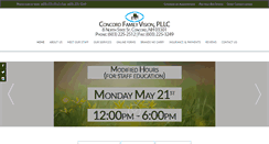 Desktop Screenshot of concordfamilyvision.com